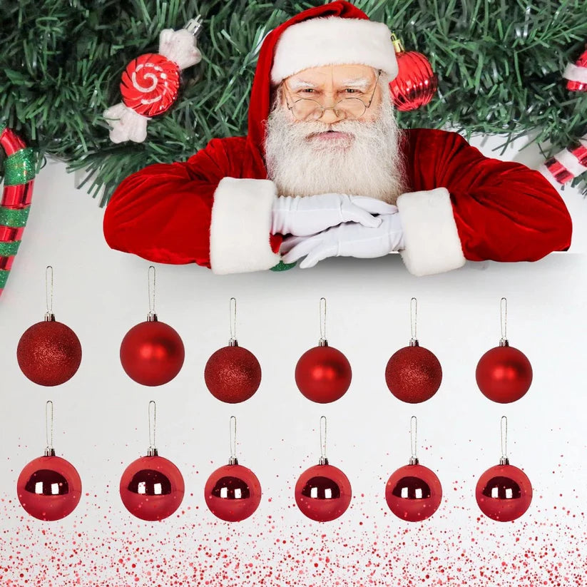 Bola de Natal para Árvore de Natal - Kit 12 Bolas