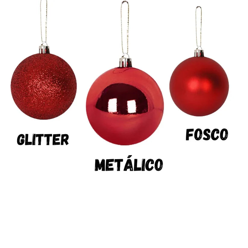 Bola de Natal para Árvore de Natal - Kit 12 Bolas